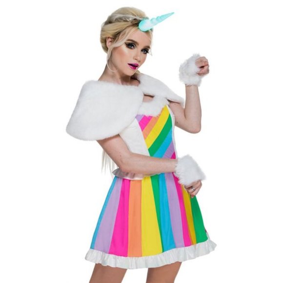 unicorn dress for women Rubie's Women's Opus Collection Pretty Little Things Adult Costume Adult Costume, -As Shown, Large : Clothing, Shoes & Jewelry evening party Fantasy Unicorn Sexy Adult Women's